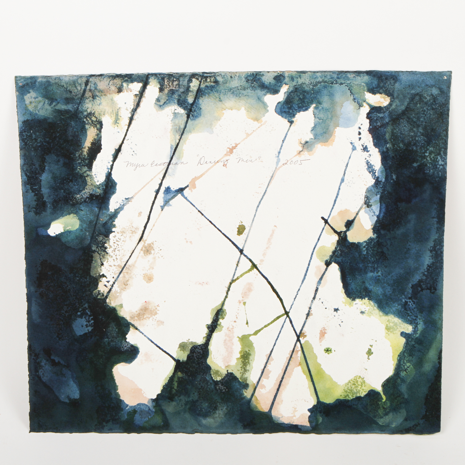 Myra Eastman Acrylic Painting on Paper "Dancing Men"