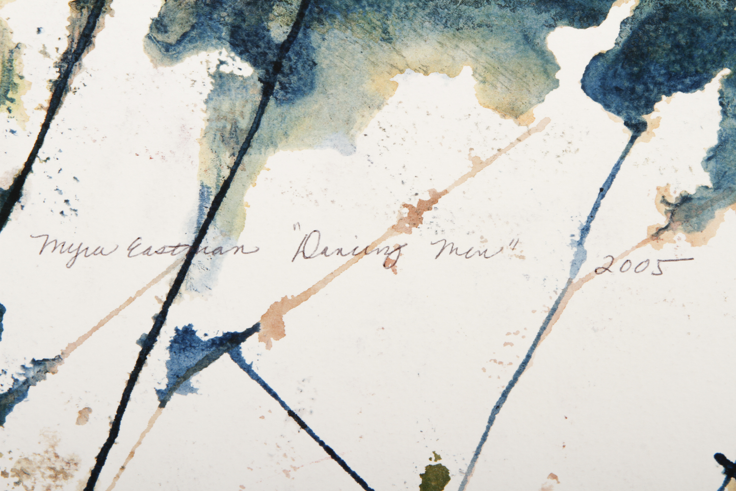 Myra Eastman Acrylic Painting on Paper "Dancing Men"