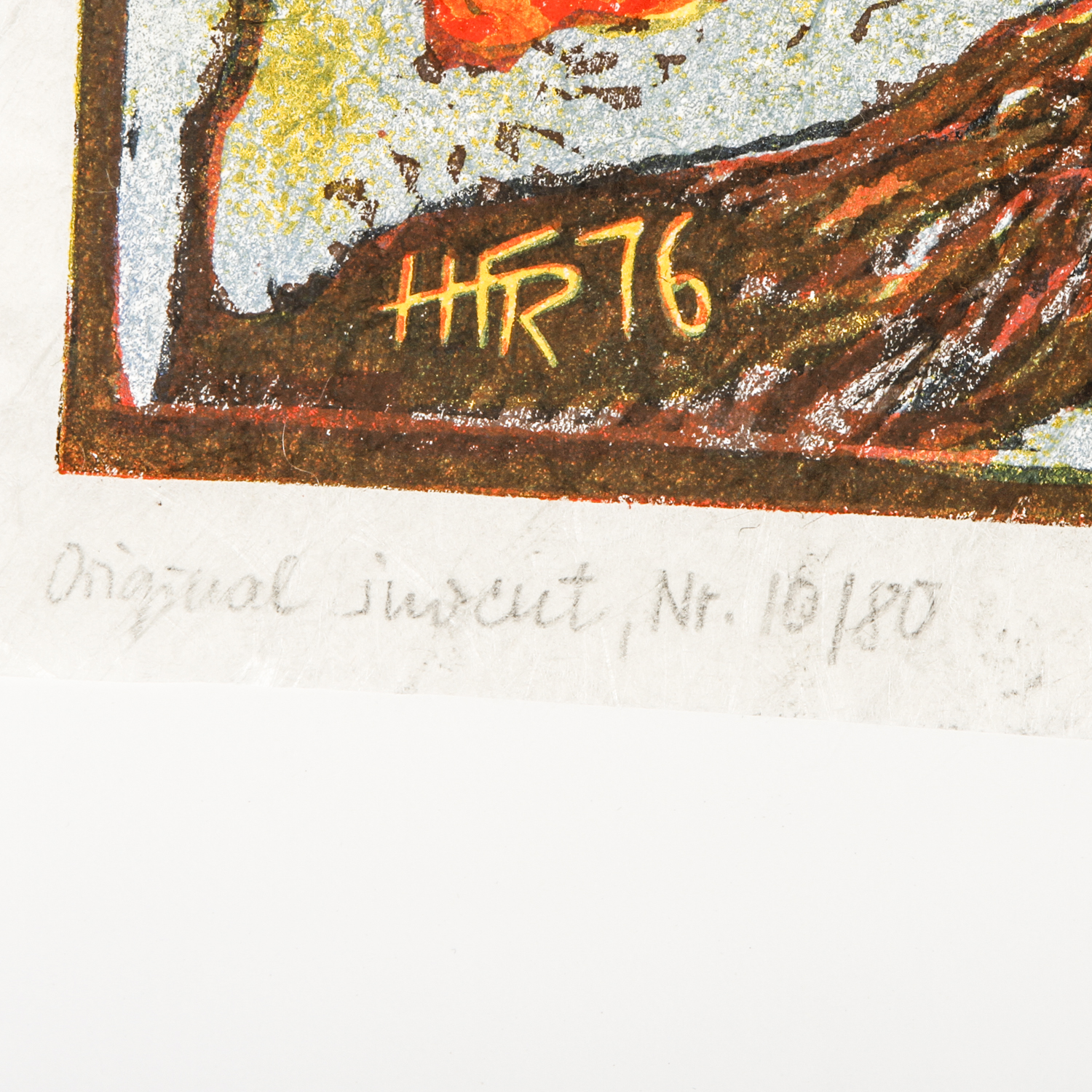 H. Francke Linocut on Paper "Black Collared Barbets"