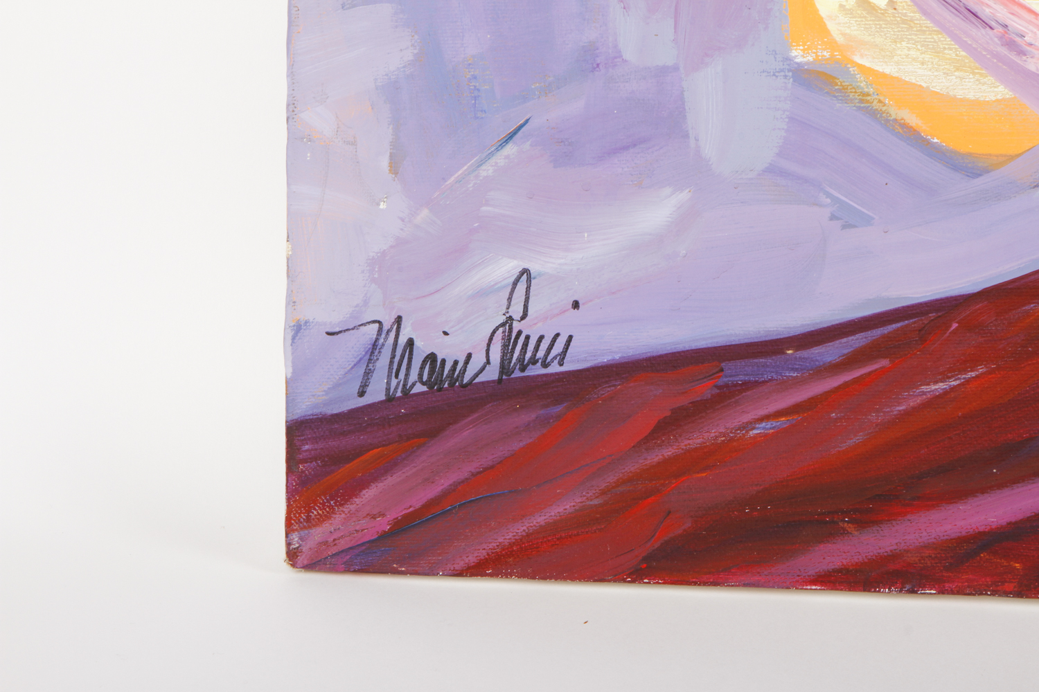 Maria Pucci Acrylic Painting on Canvas "Large Still Life of Sunflowers"