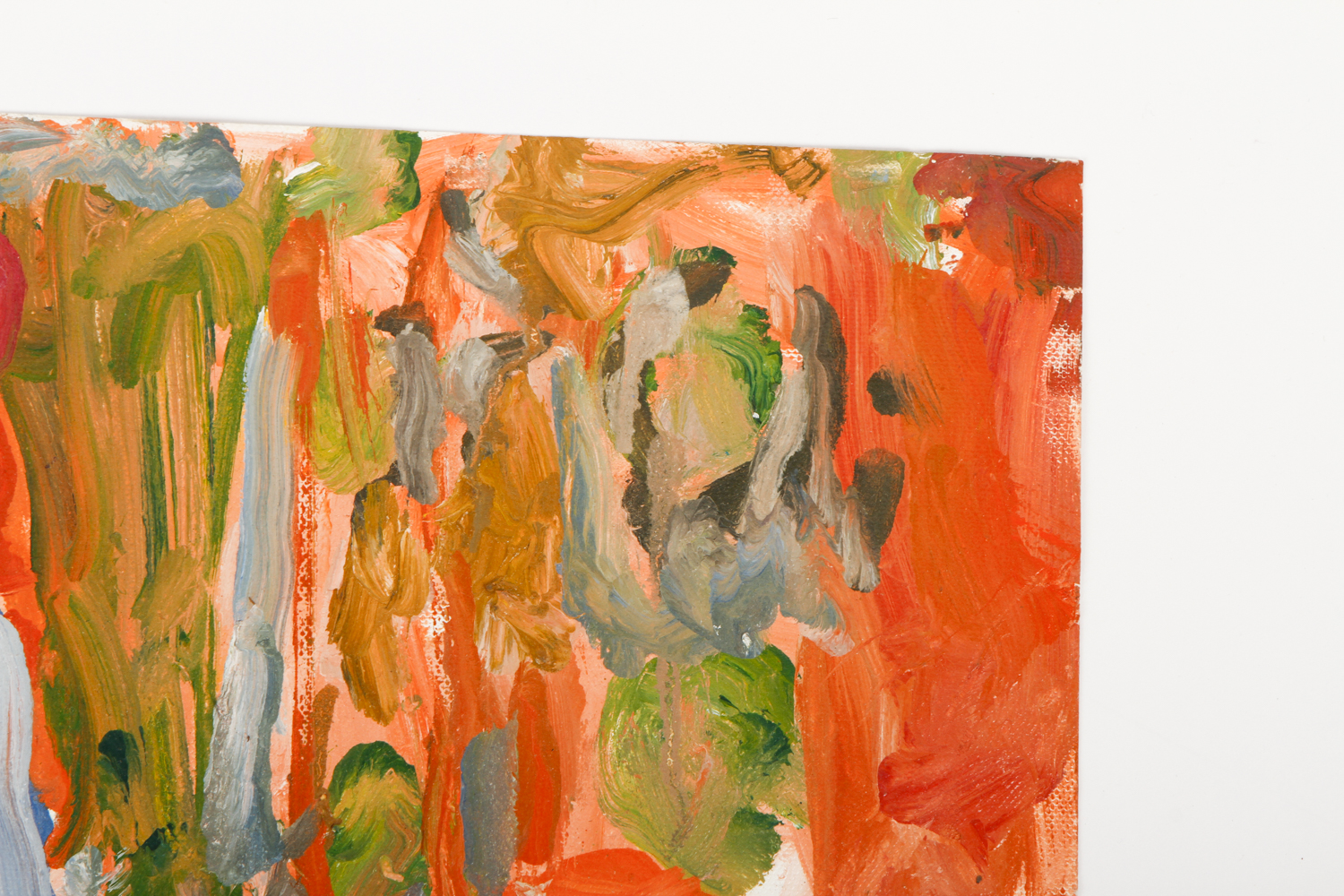 Janet Ament de la Roche Oil and Graphite Painting on Paper