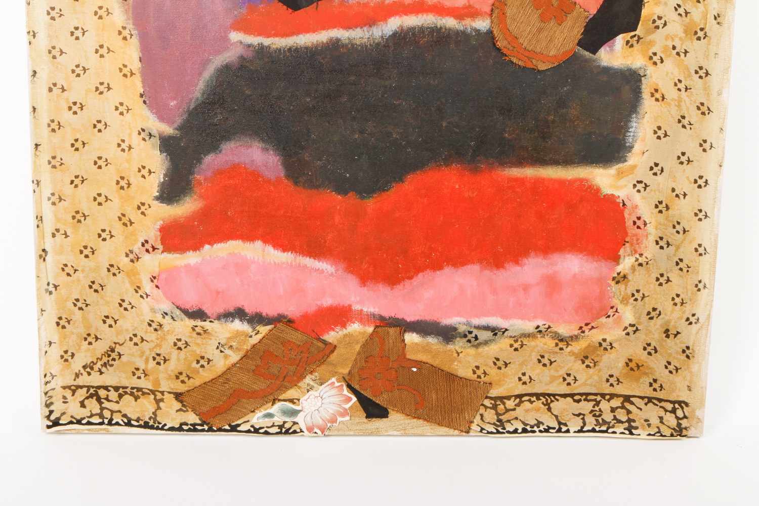 Mymy Farmer Mixed Media on Canvas "Lute Player"