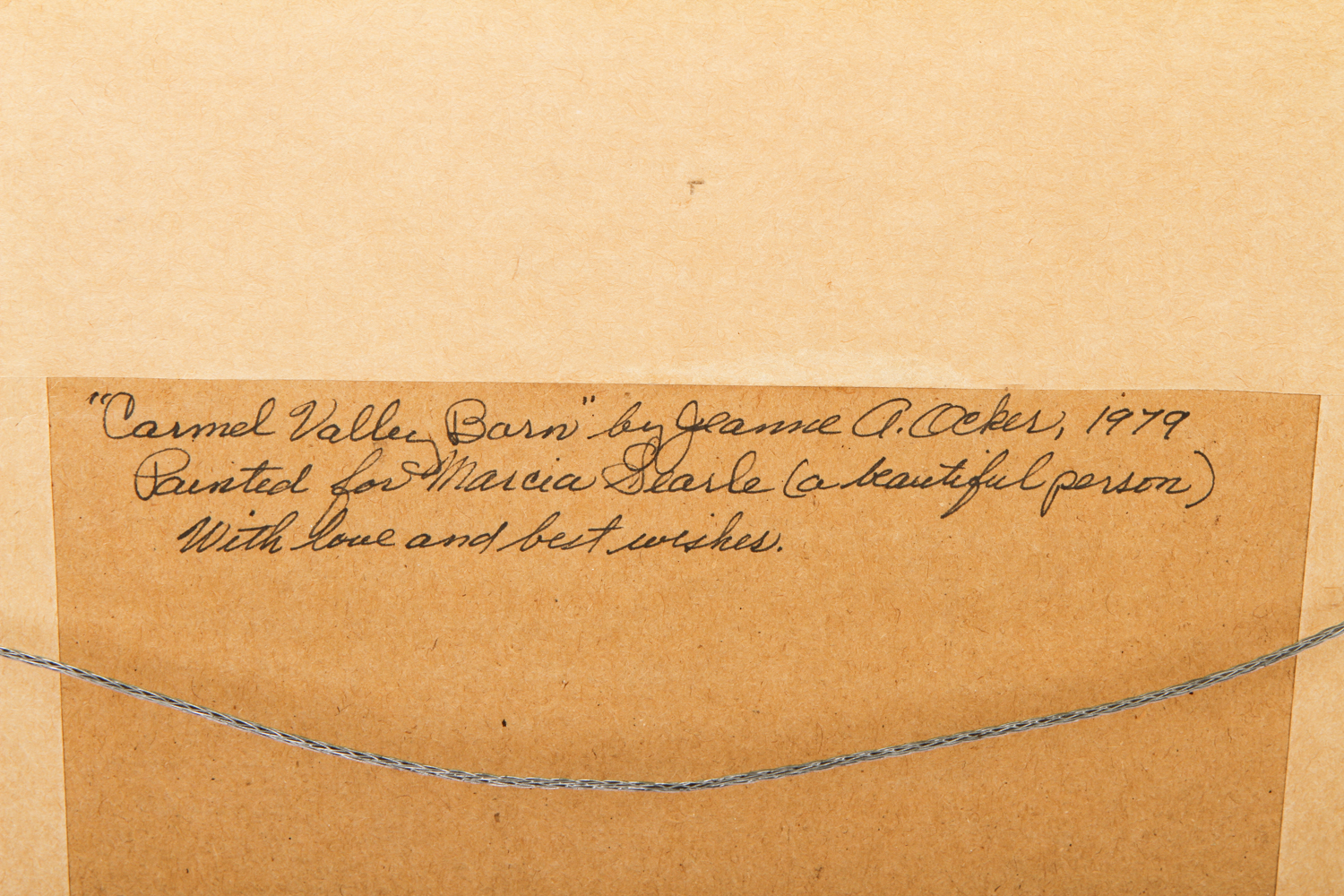 Jeanne A. Ocker Watercolor Painting on Paper "Carmel Valley Barn"