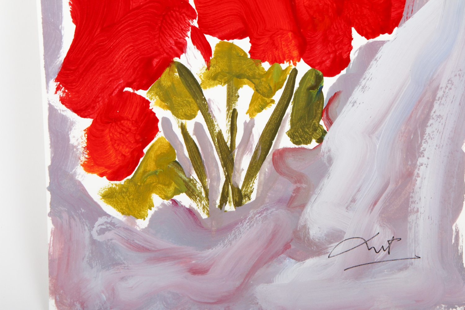 Anthony McNaught Gouache Painting on Paper "Wild Dog Roses VI"