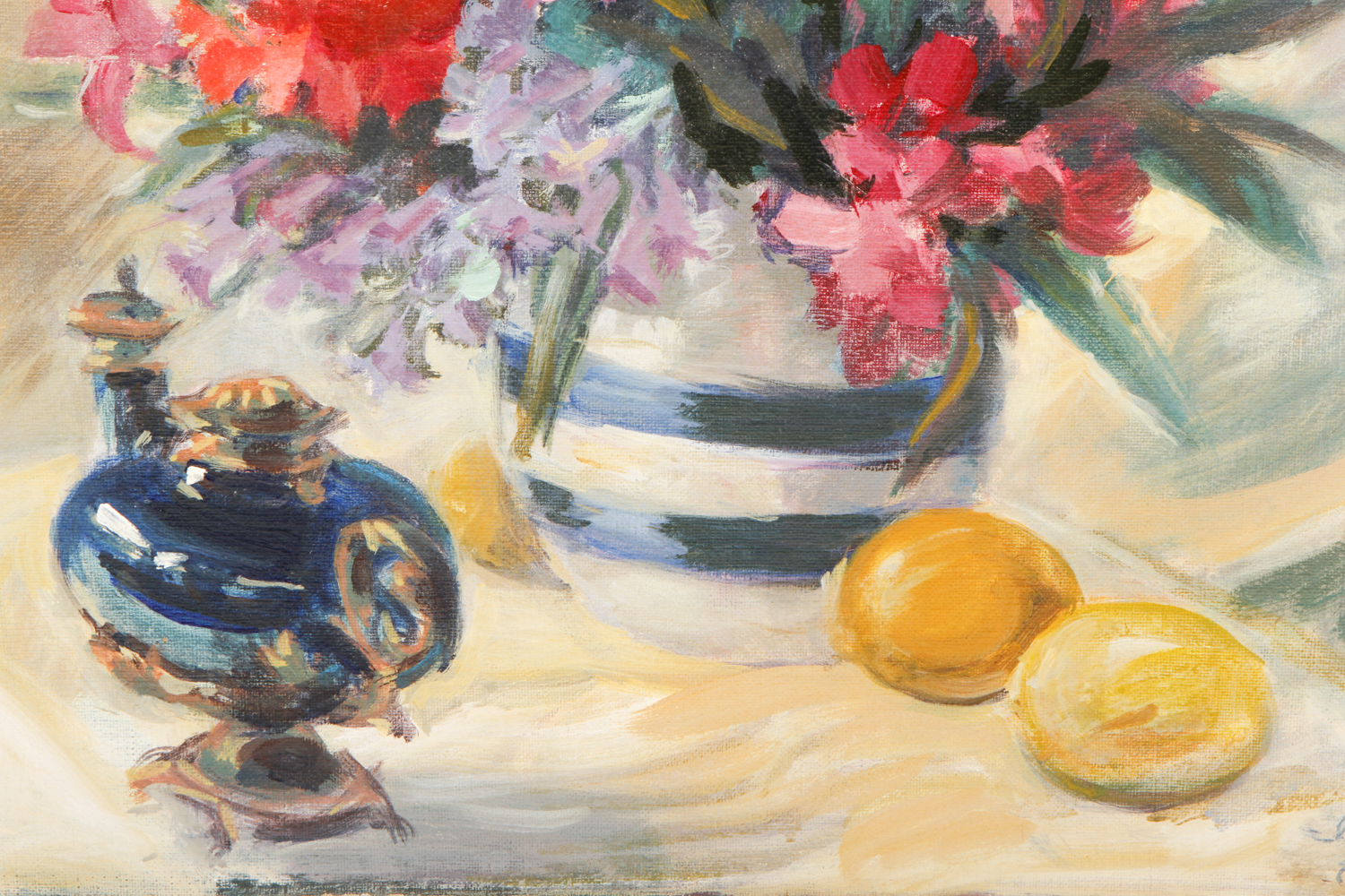 Joni Moore Oil Painting on Canvas Floral Still Life