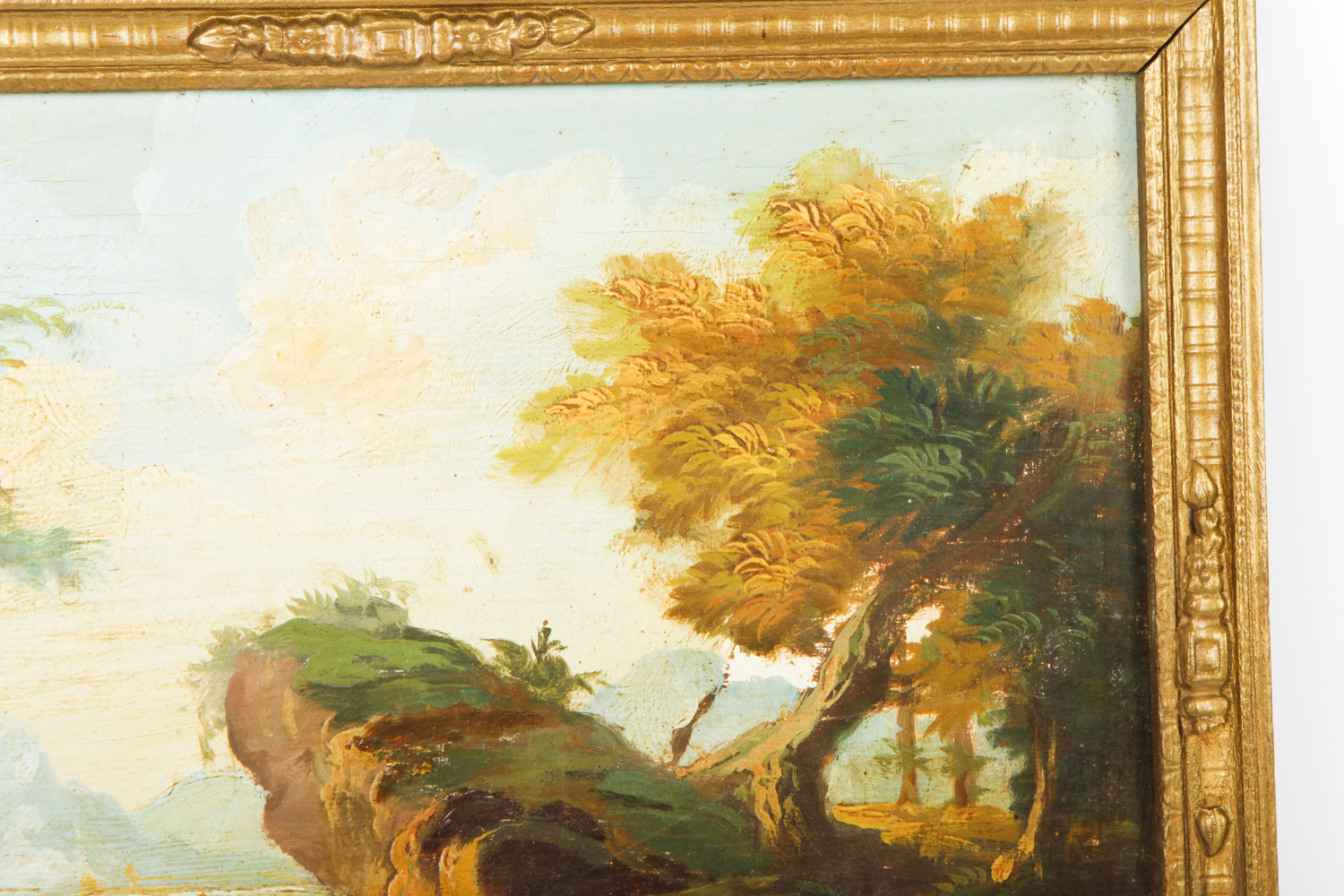 Oil Painting on Panel "Figures in Landscape" Attributed to Raphael Poggi
