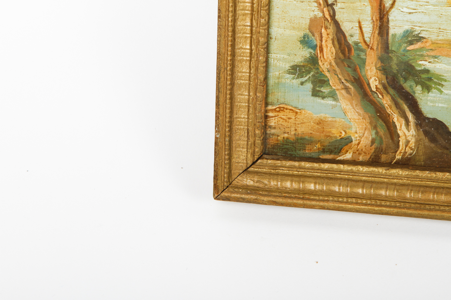 Oil Painting on Panel "Figures in Landscape" Attributed to Raphael Poggi