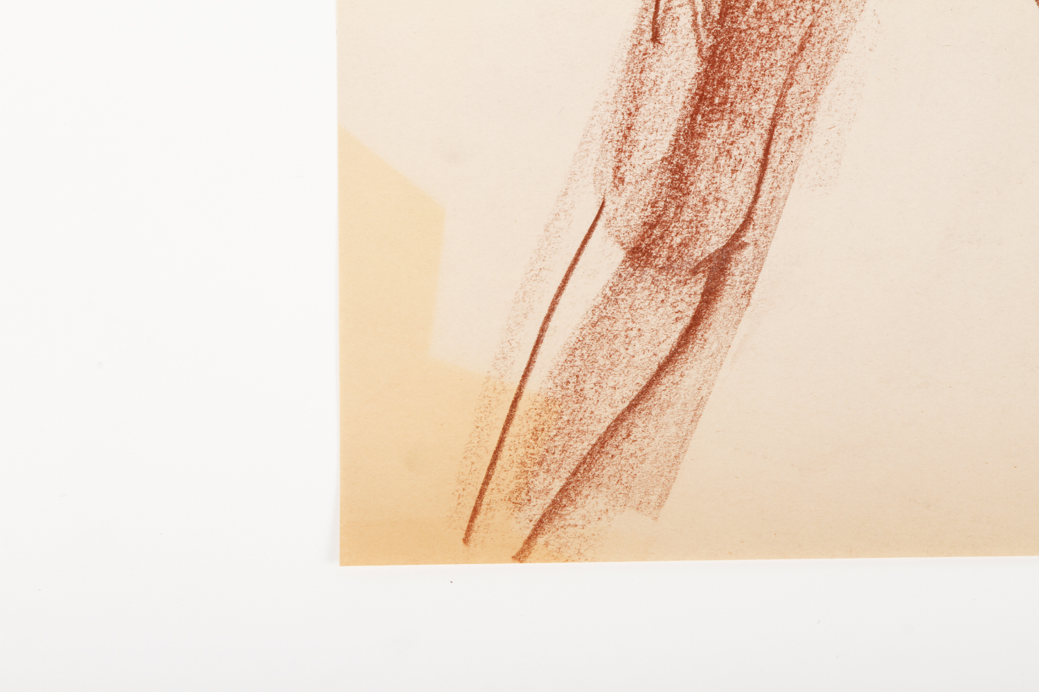 Michael Decker Chalk and Graphite Drawing on Paper of a Nude Female