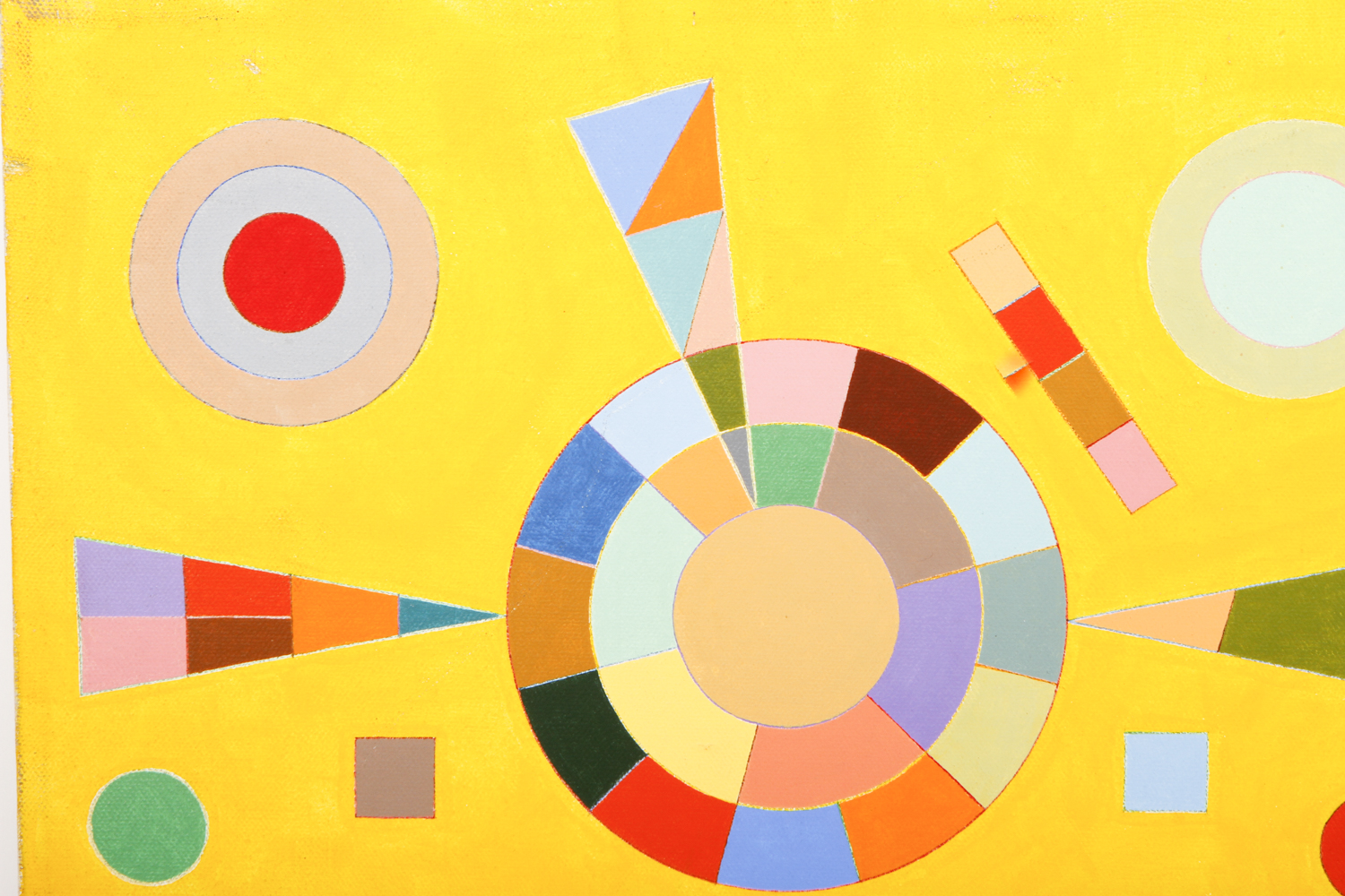 Geometric Abstract Oil Painting on Canvas