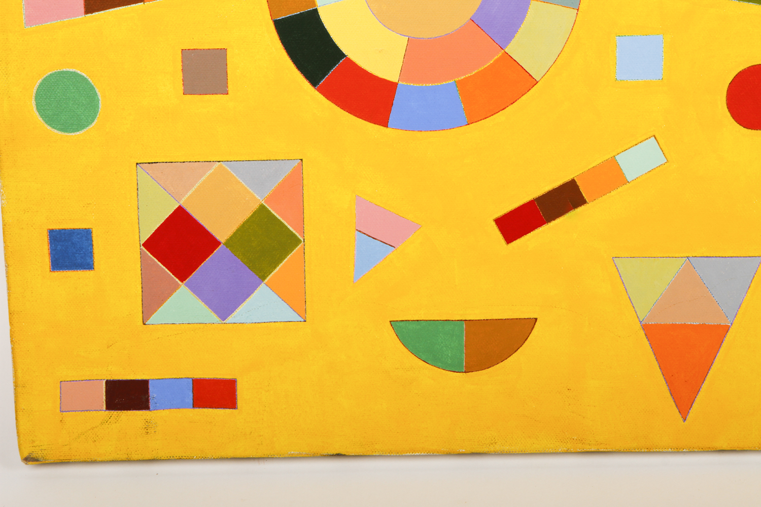 Geometric Abstract Oil Painting on Canvas