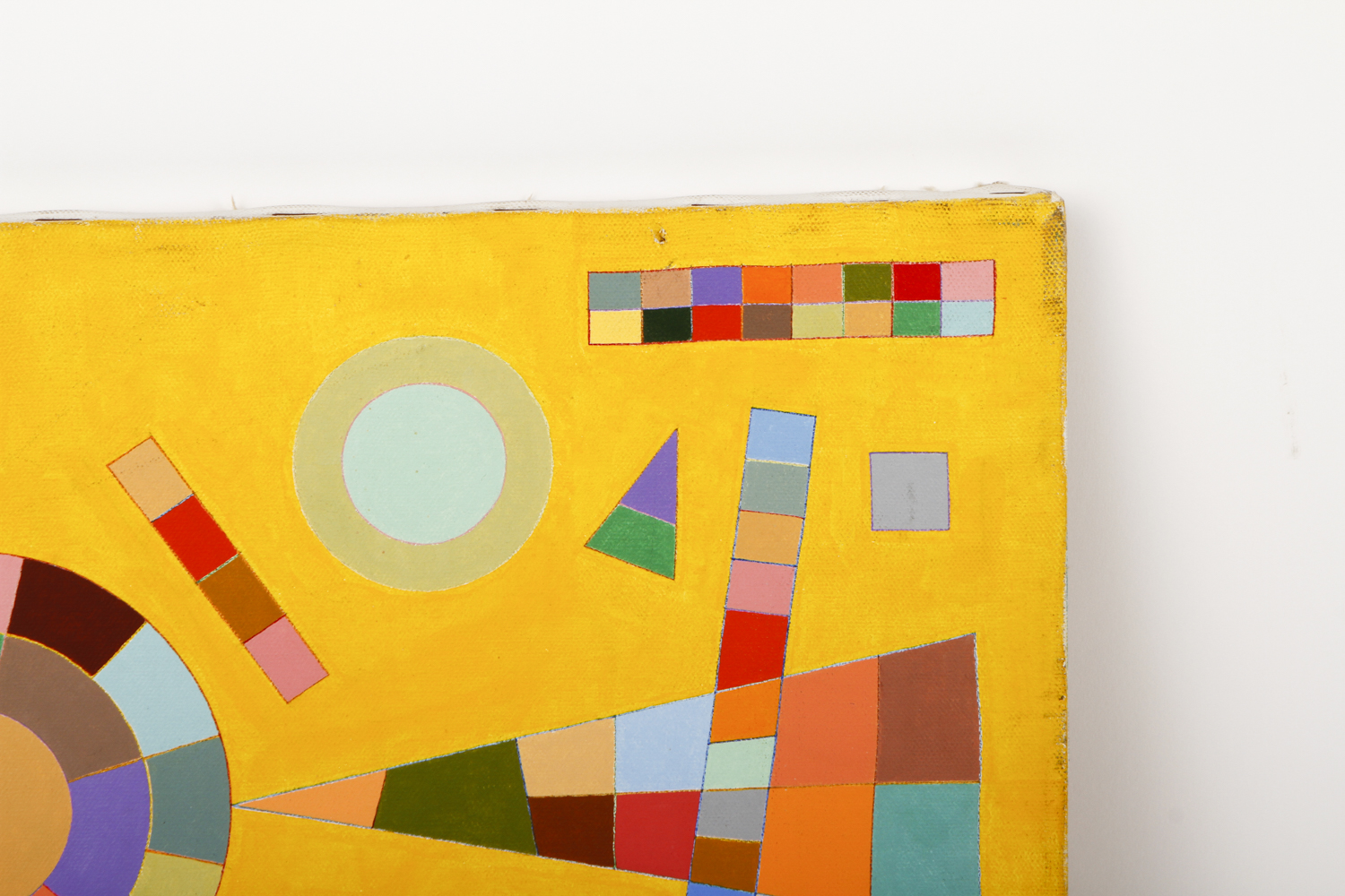 Geometric Abstract Oil Painting on Canvas