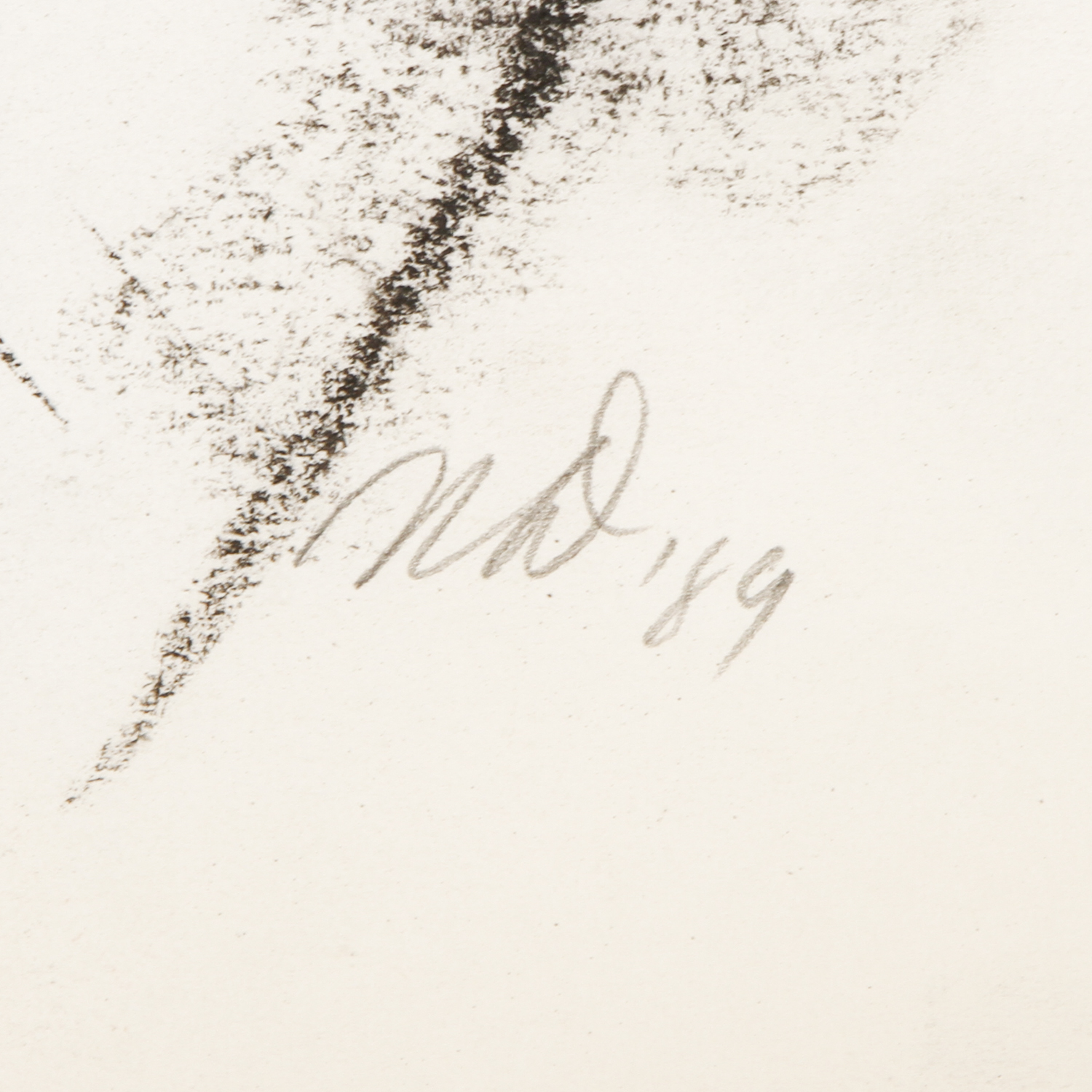 Michael Decker Charcoal Drawing on Paper "Standing Nude"