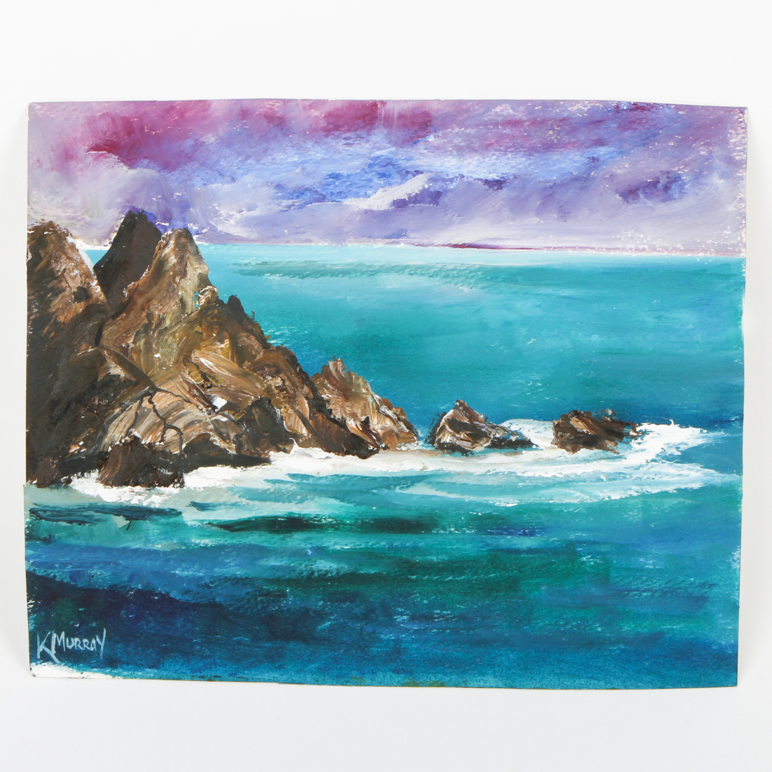 Kathleen Murray Oil Painting on Paper "Carmel Sunset"