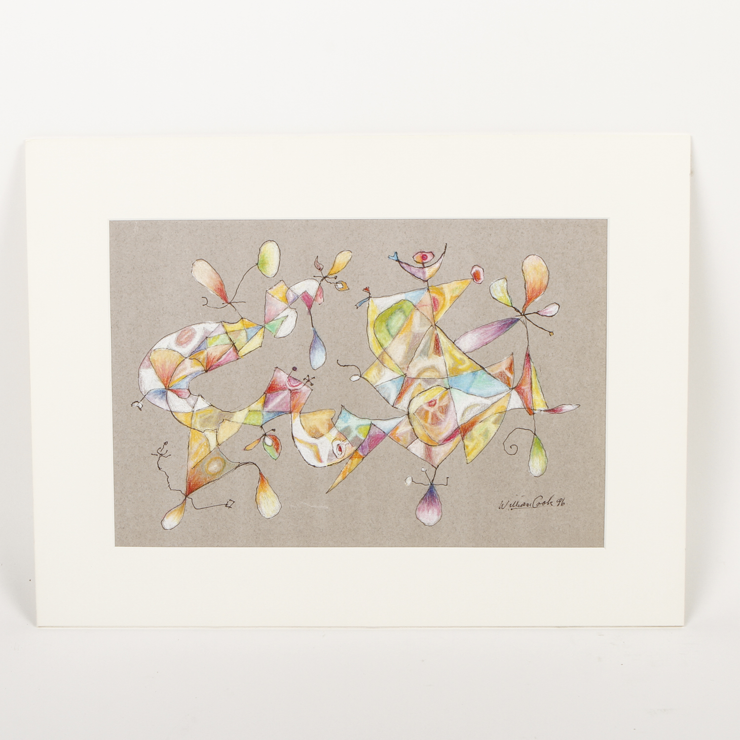 William Cook Pen, Ink, and Color Pencil Drawing on Paper