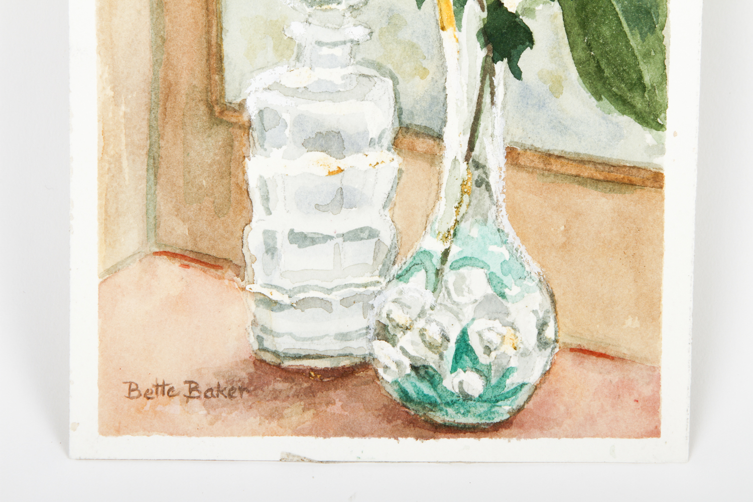 Bette Baker Watercolor Painting on Paper "Still Life with Holly"