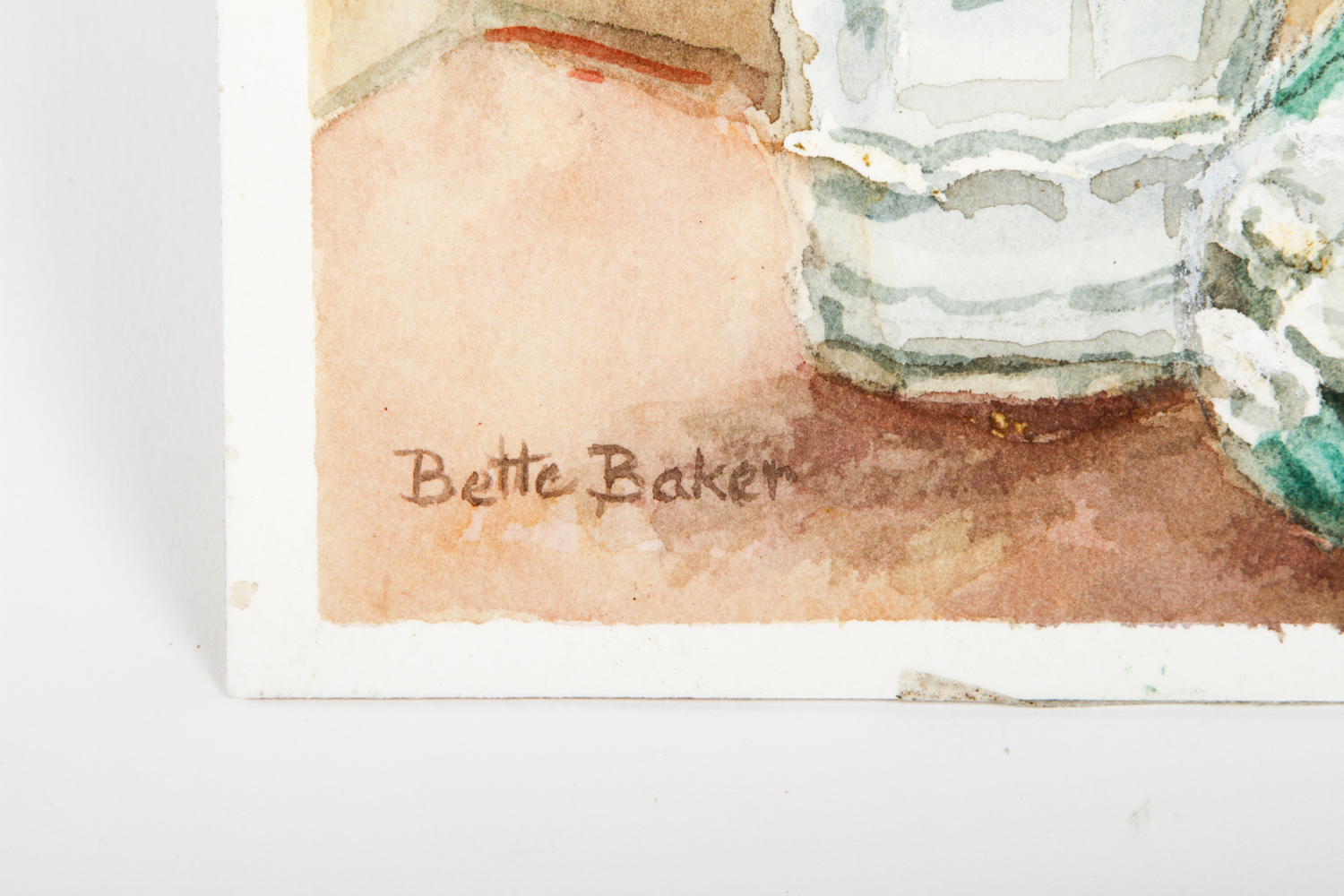Bette Baker Watercolor Painting on Paper "Still Life with Holly"