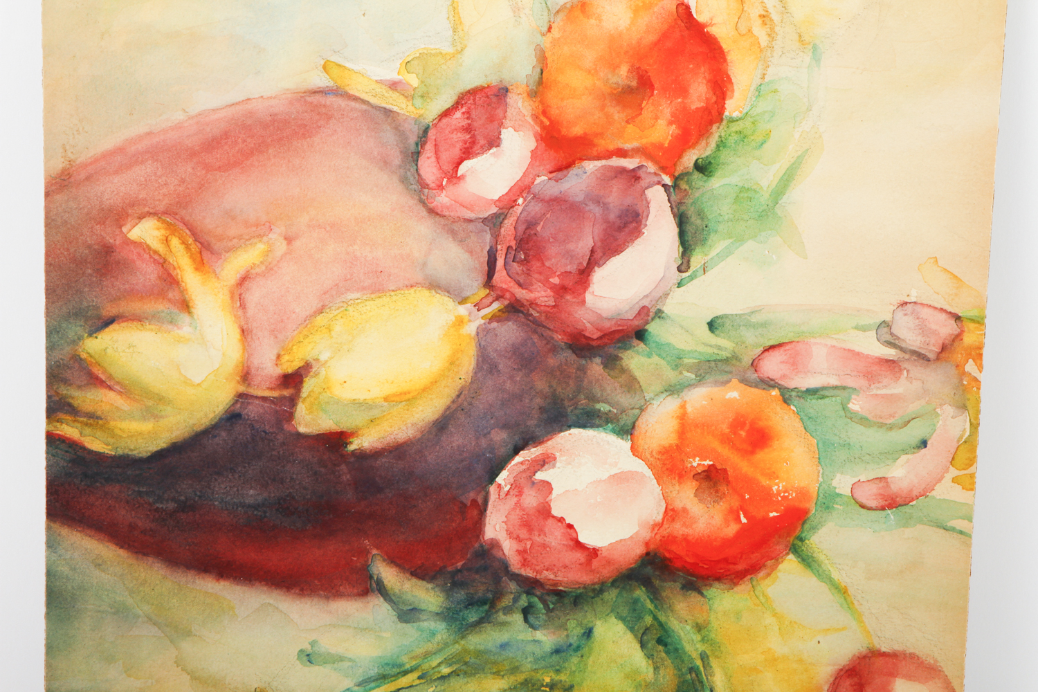 Marie Willard Watercolor Painting on Paper "Still Life with Flowers"