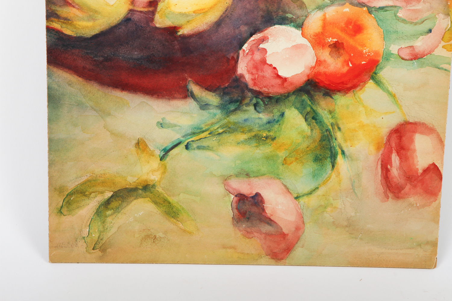 Marie Willard Watercolor Painting on Paper "Still Life with Flowers"