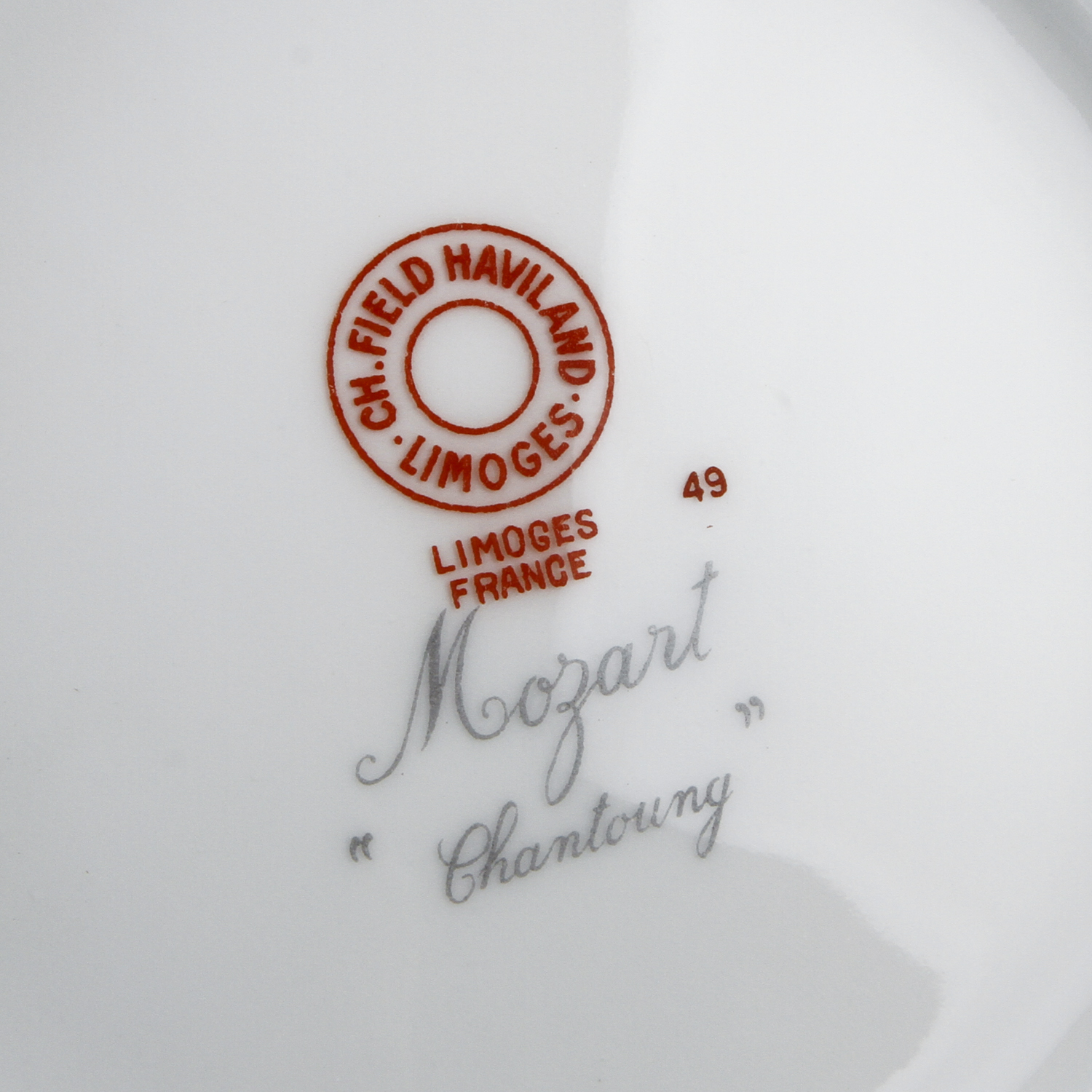 C.H. Field Haviland Limoges Mozart "Chantoung" China
