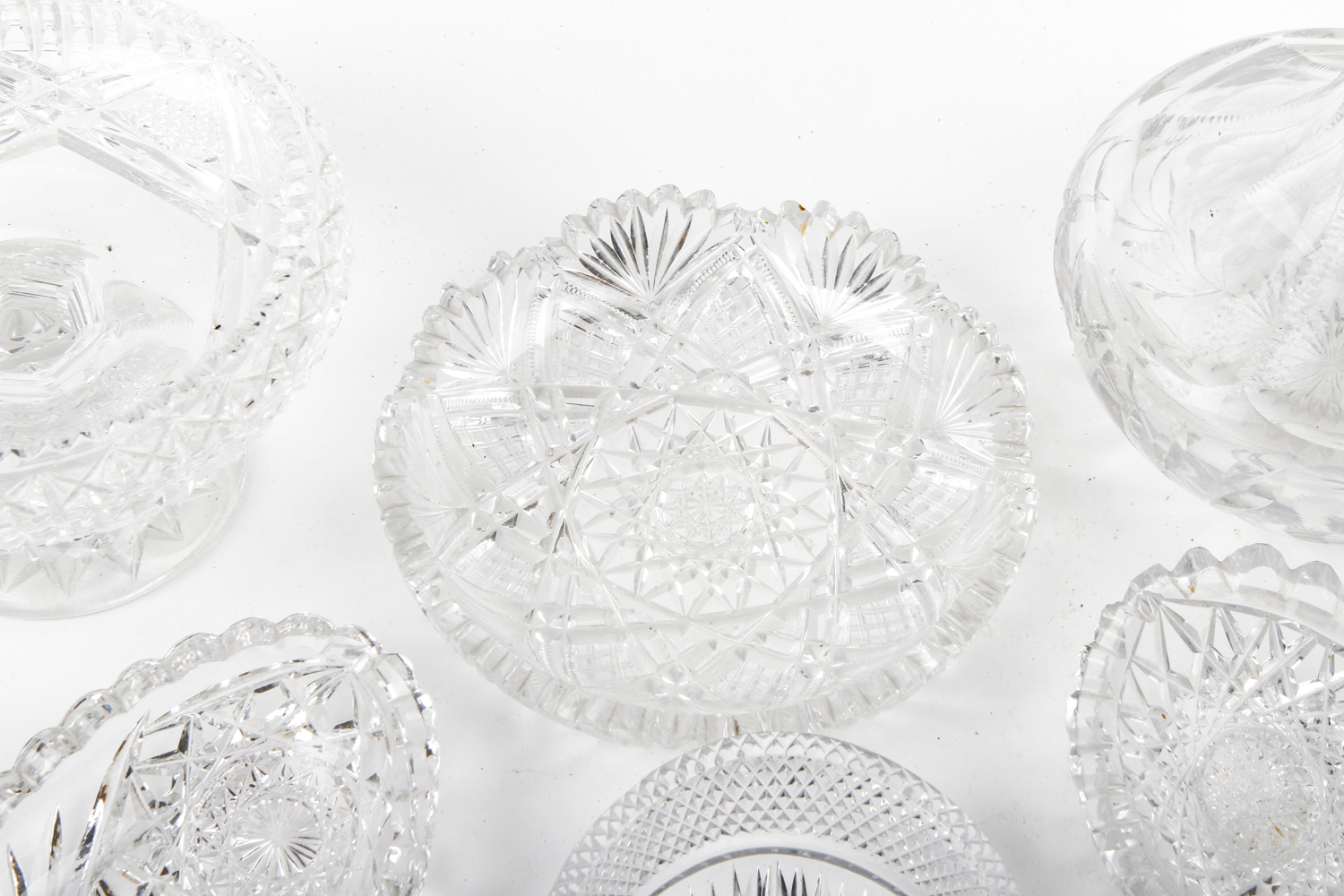 Cut and Pressed Crystal Tableware Pieces