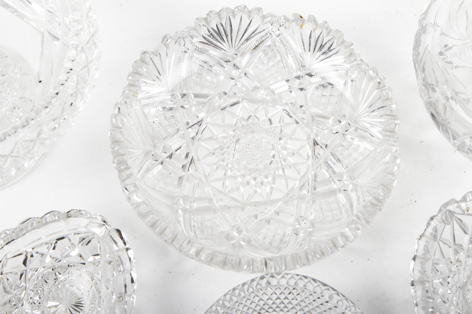 Cut and Pressed Crystal Tableware Pieces