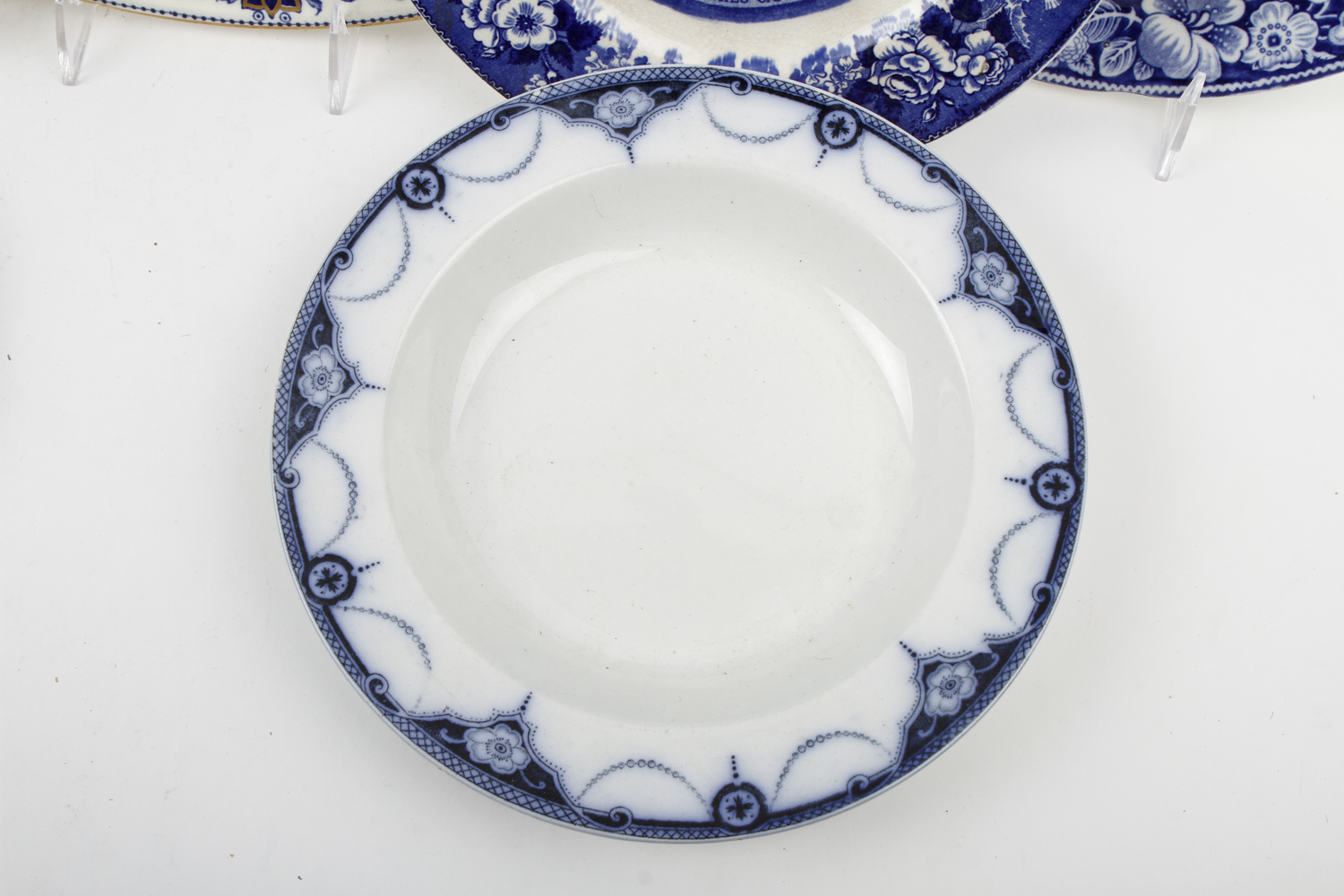 Collection of Flow Blue China Plates