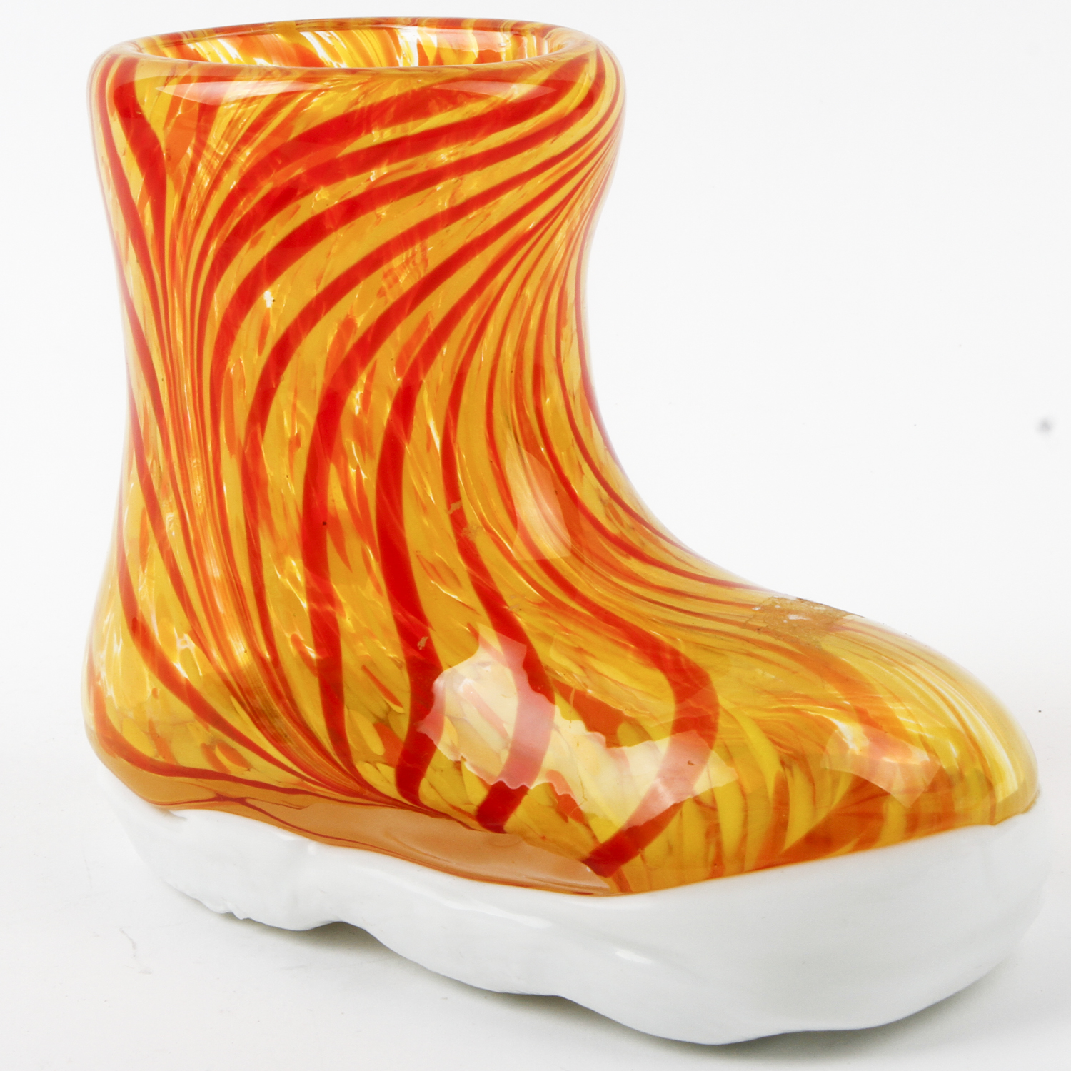 Art Glass "Boot" Vase