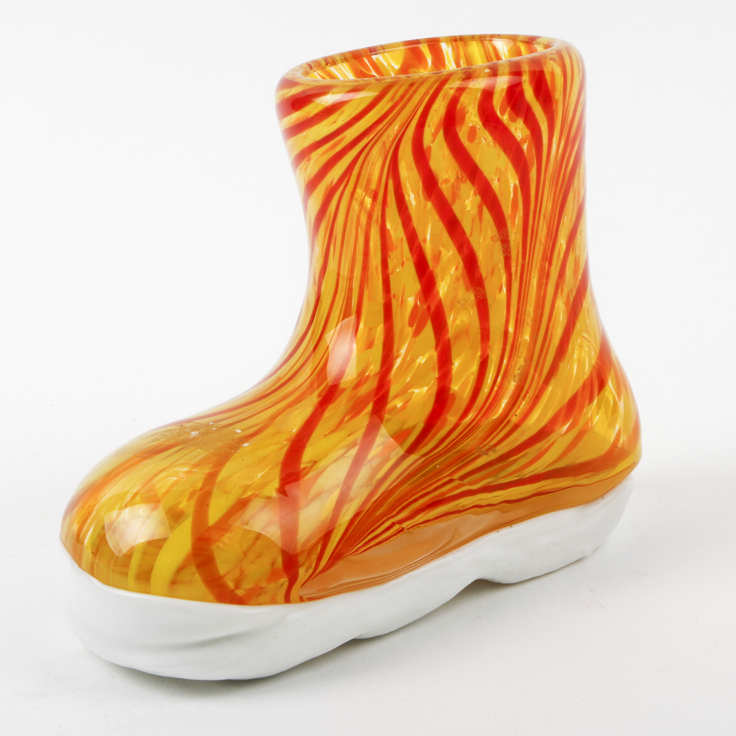 Art Glass "Boot" Vase