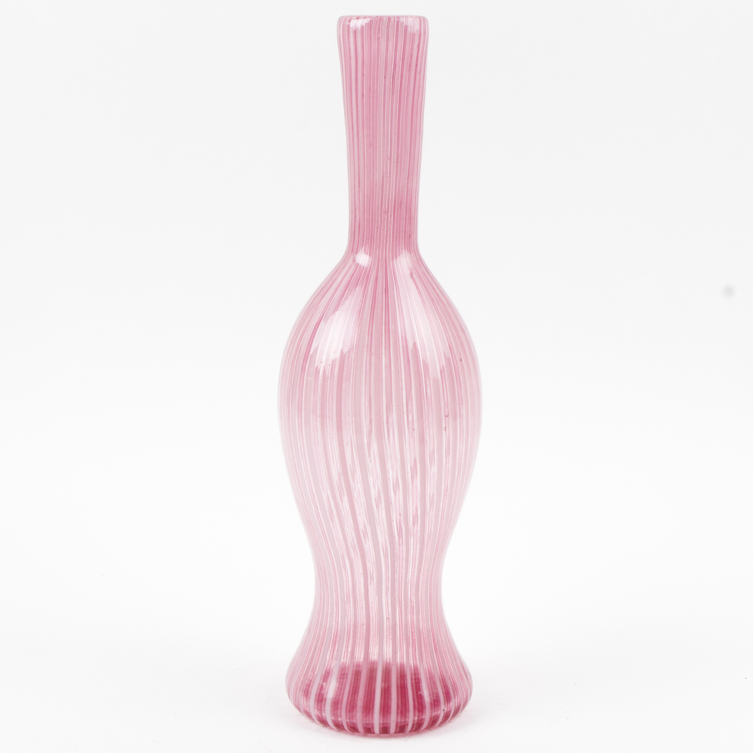 Mid Century Murano-Style Glass Bottle Form Vase