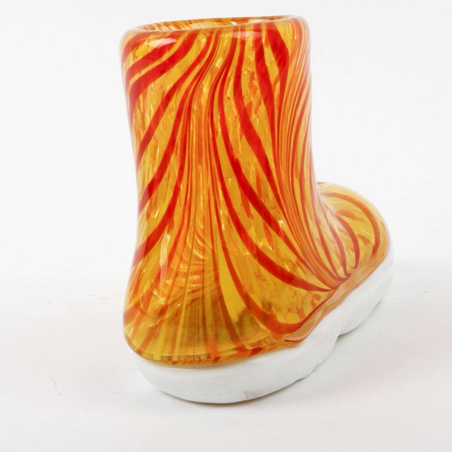Art Glass "Boot" Vase