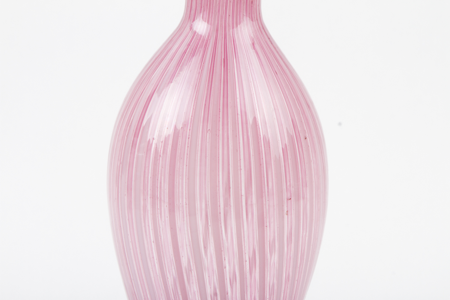 Mid Century Murano-Style Glass Bottle Form Vase