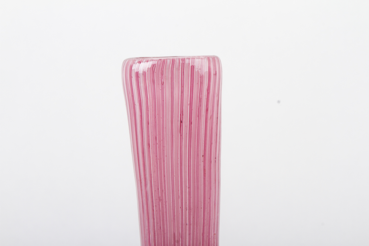 Mid Century Murano-Style Glass Bottle Form Vase