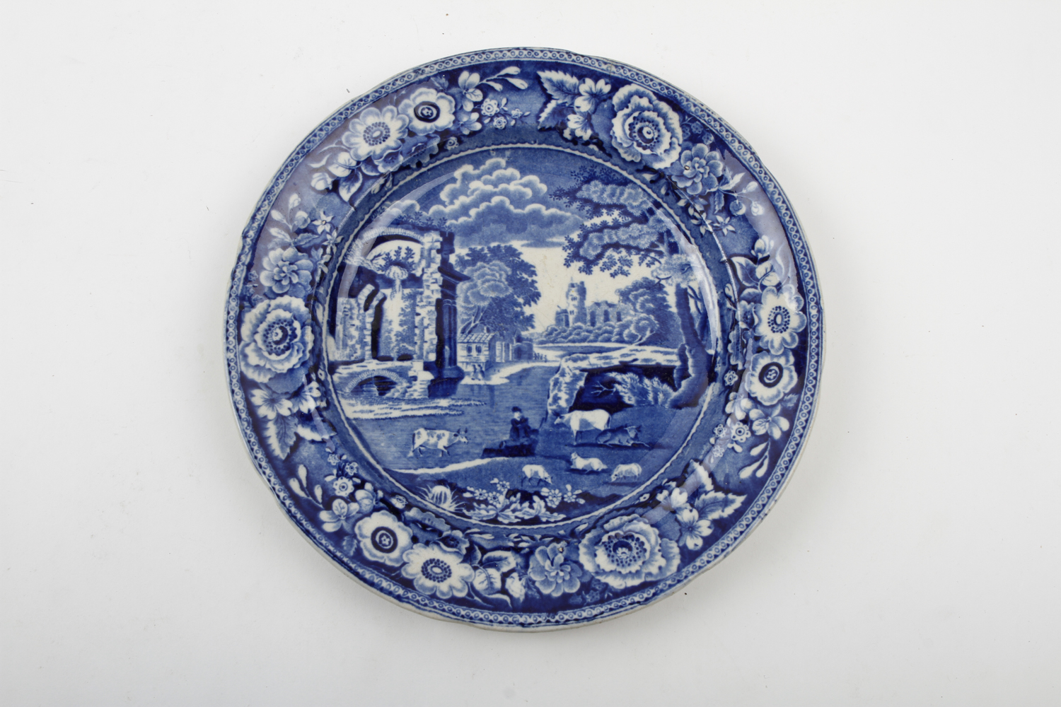 Collection of Flow Blue China Plates