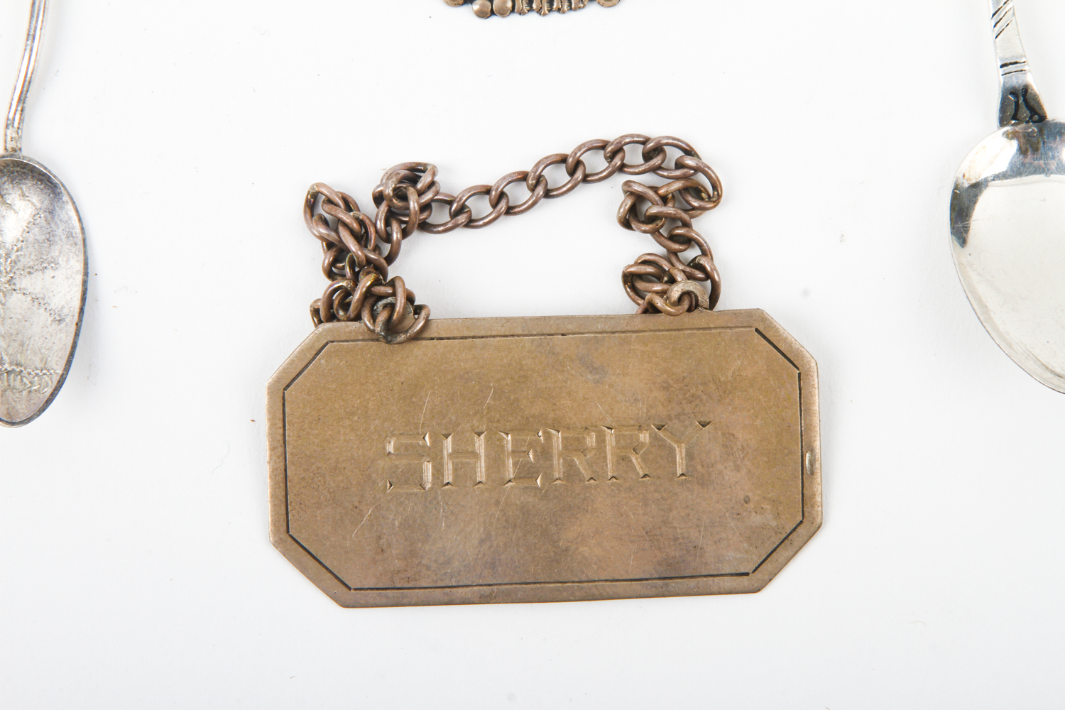 Collection of Sterling Silver Flatware and Sherry Tags