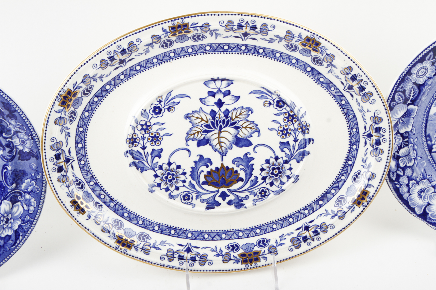 Collection of Flow Blue China Plates