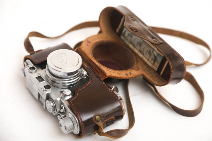 Circa 1951 Leica IIIf Wetzlar Camera and Leather Case