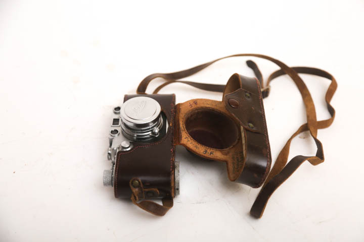 Circa 1951 Leica IIIf Wetzlar Camera and Leather Case
