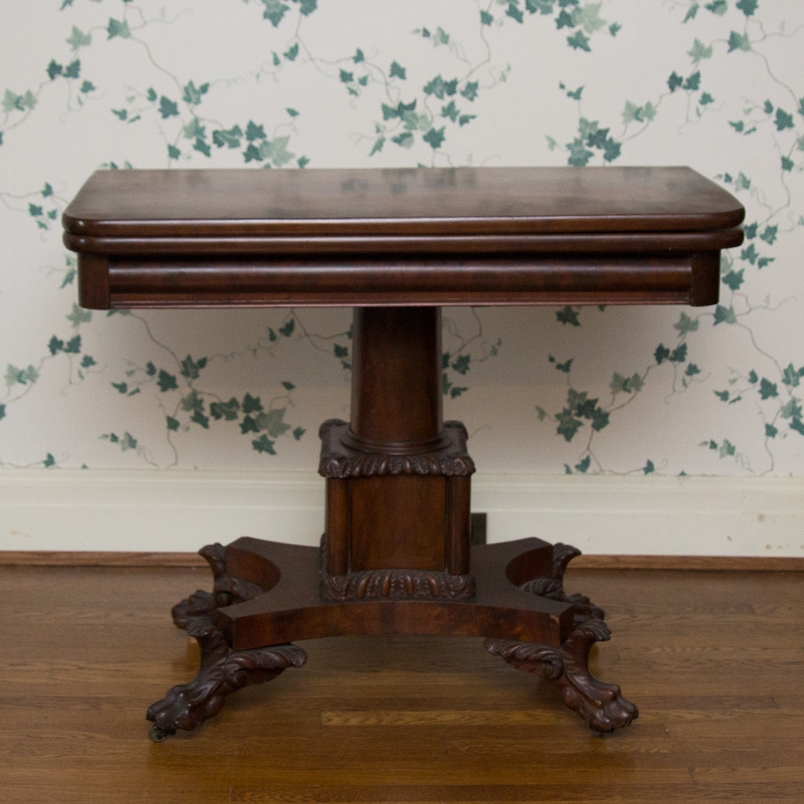 Antique Empire Style Flip-Top Game Table