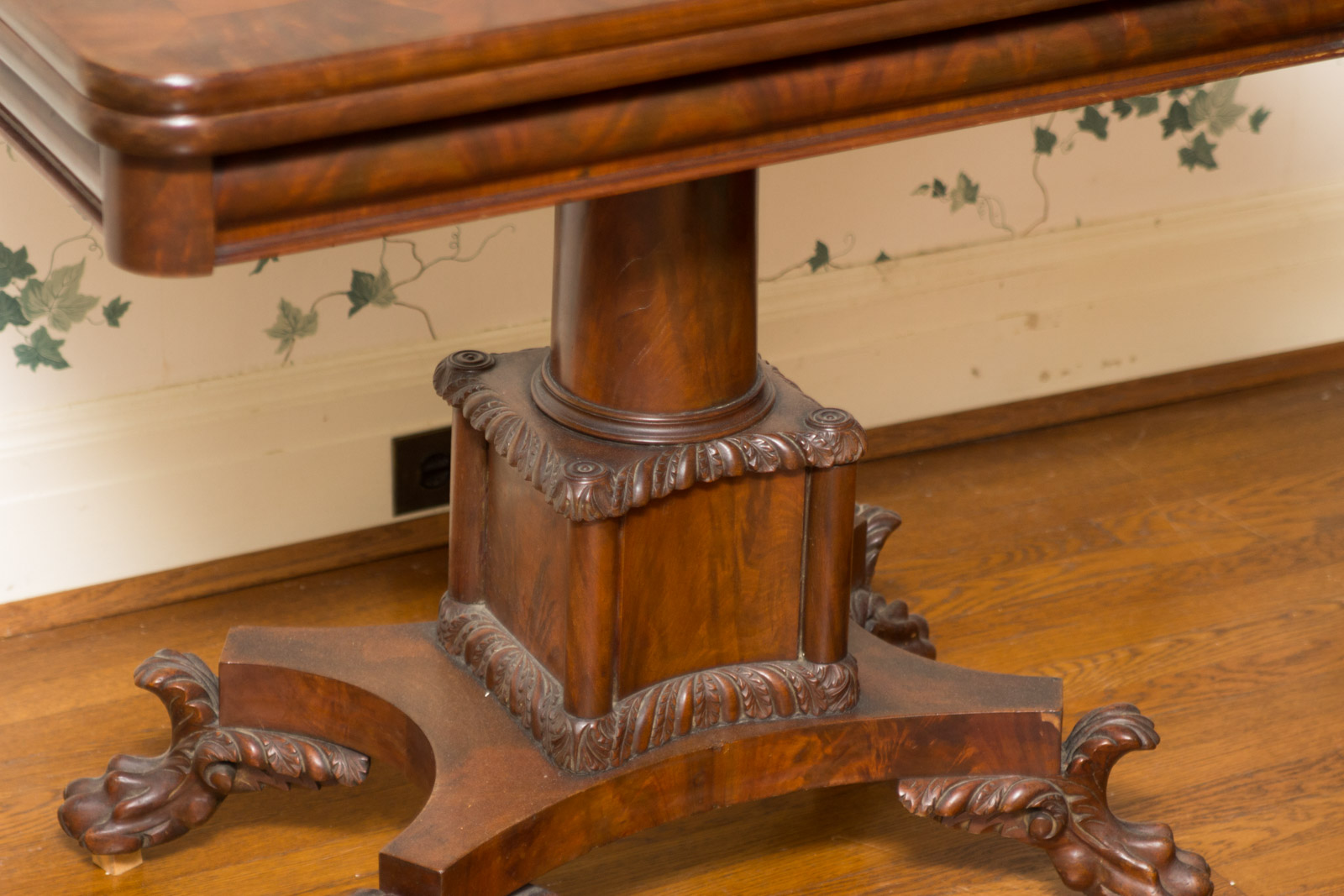 Antique Empire Style Flip-Top Game Table