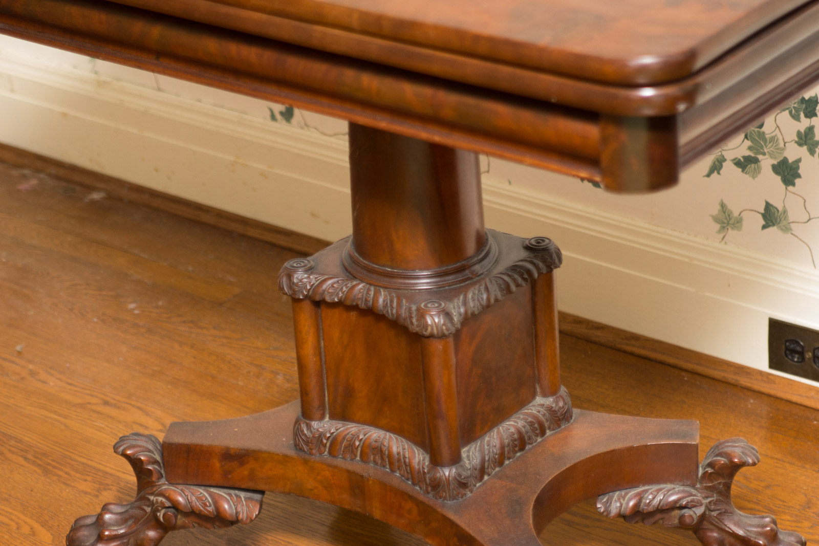 Antique Empire Style Flip-Top Game Table