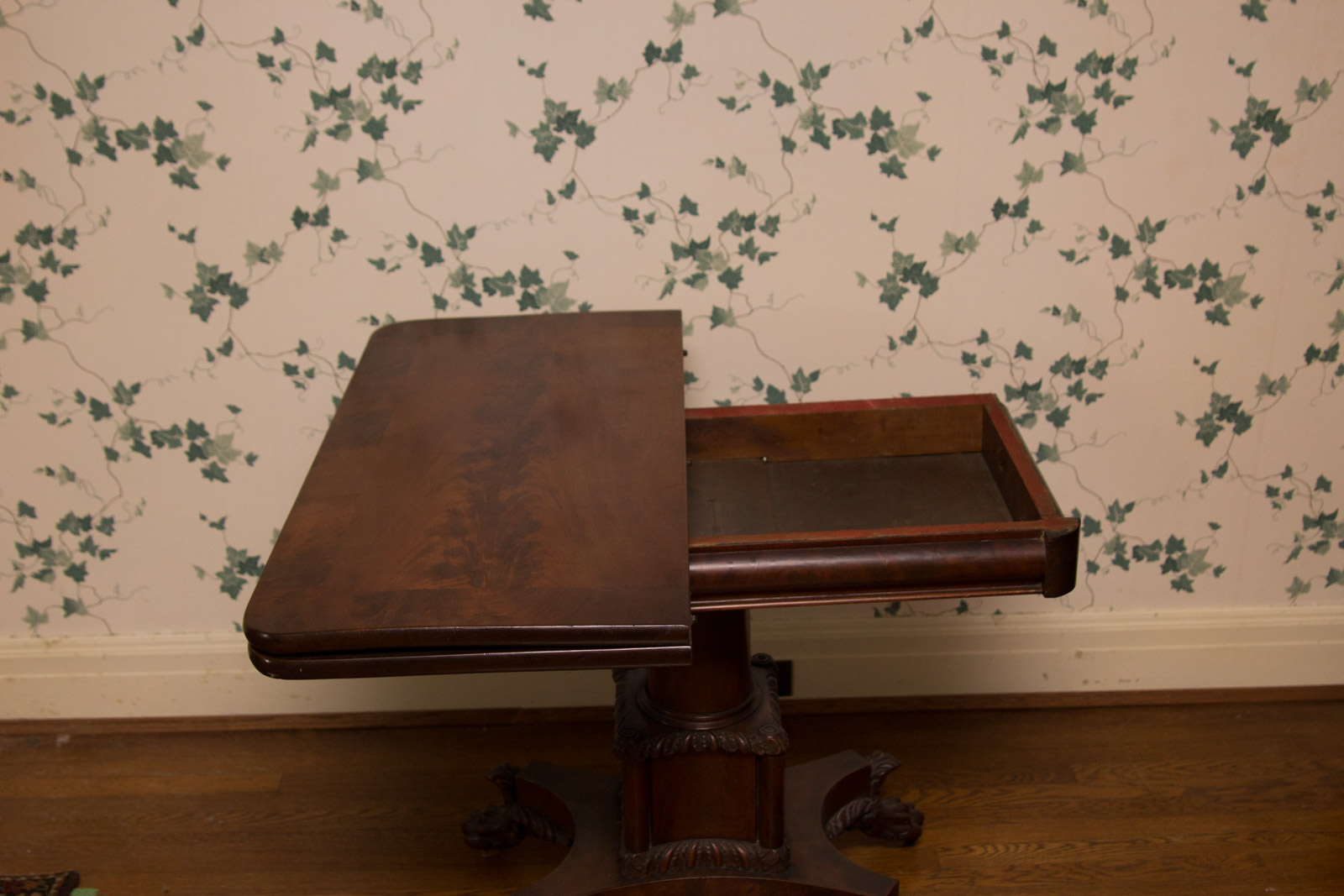 Antique Empire Style Flip-Top Game Table
