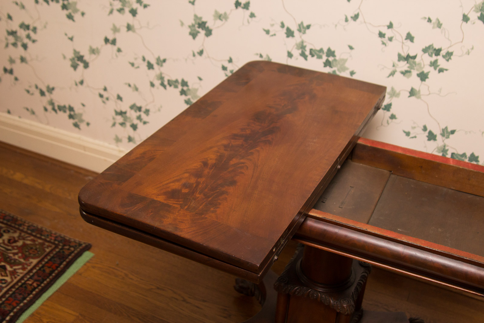 Antique Empire Style Flip-Top Game Table