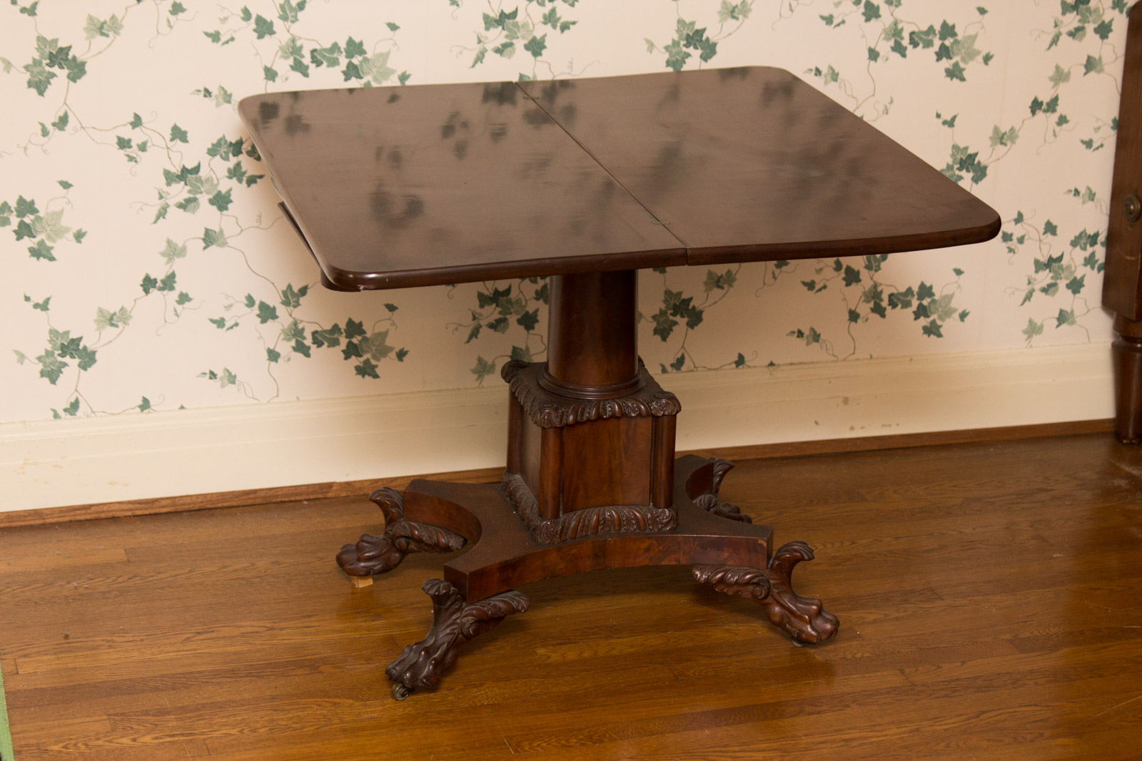 Antique Empire Style Flip-Top Game Table