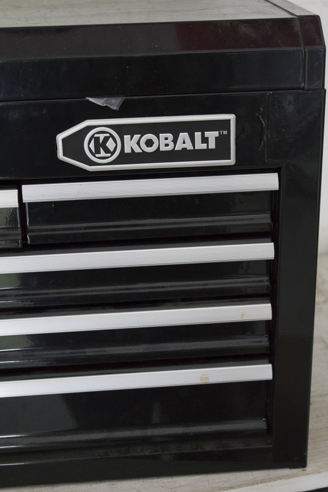 Kobalt Tool Chest With Assorted Tools and Supplies