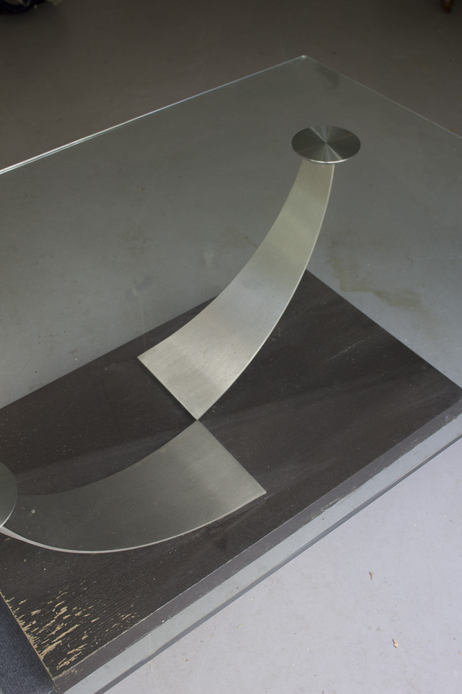 Modernist Glass Top Coffee Table