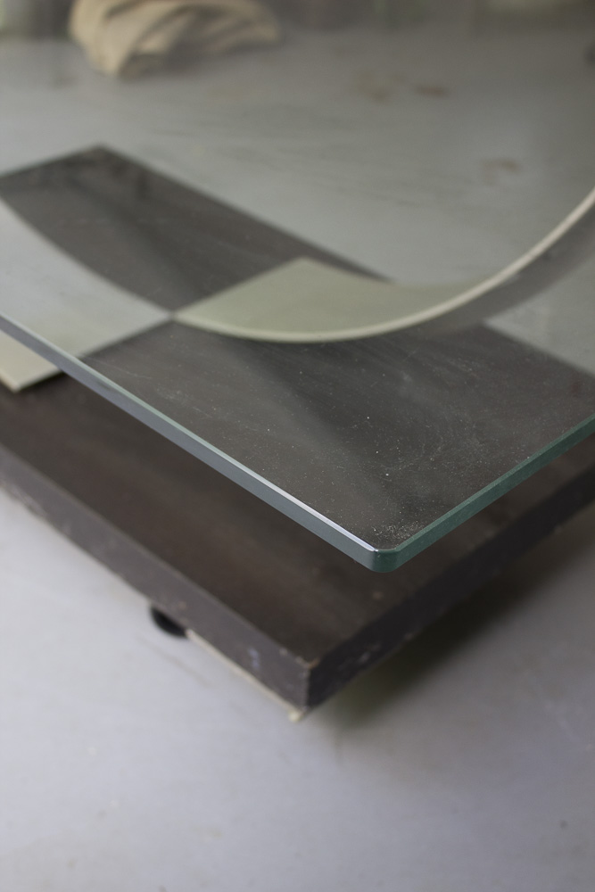 Modernist Glass Top Coffee Table