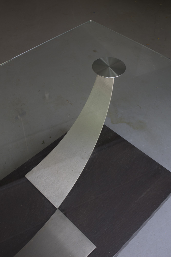 Modernist Glass Top Coffee Table