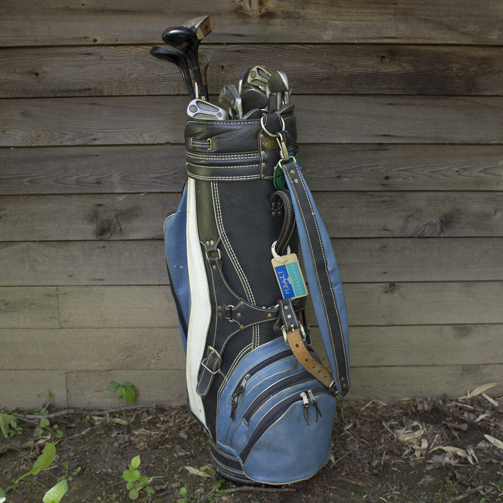 Spalding, Titlelist, and Wilson Golf Clubs and Golf Bag