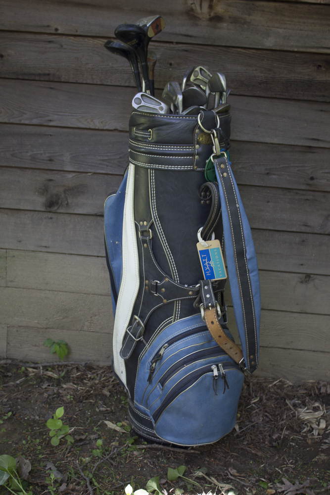 Spalding, Titlelist, and Wilson Golf Clubs and Golf Bag