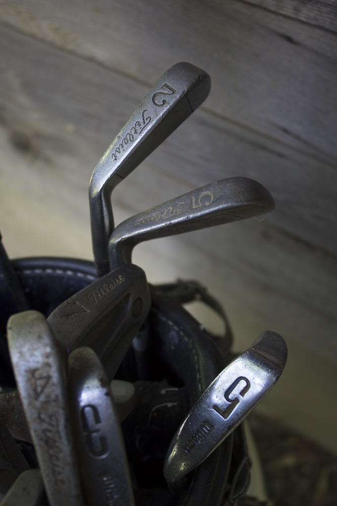 Spalding, Titlelist, and Wilson Golf Clubs and Golf Bag